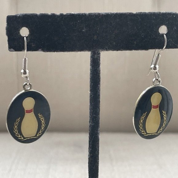 Keepsake Awards Bowling Earring Women Ear Fashion Sport Jewelry Earrings - Picture 10 of 10